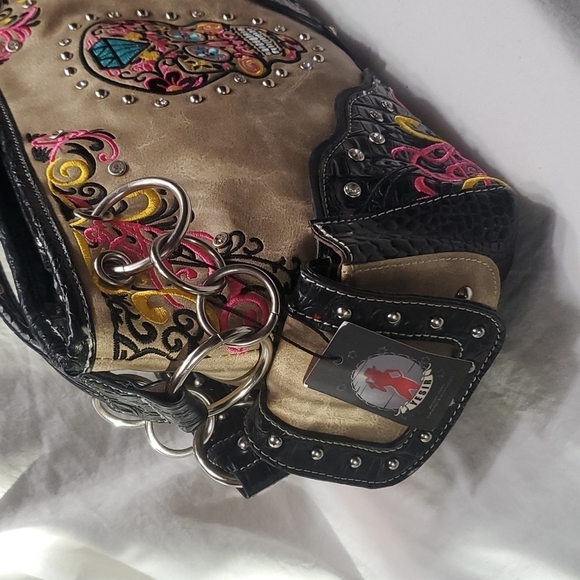 NWT SUGAR SKULL CONSEALED WEAPONS BAG - Picture 4 of 8